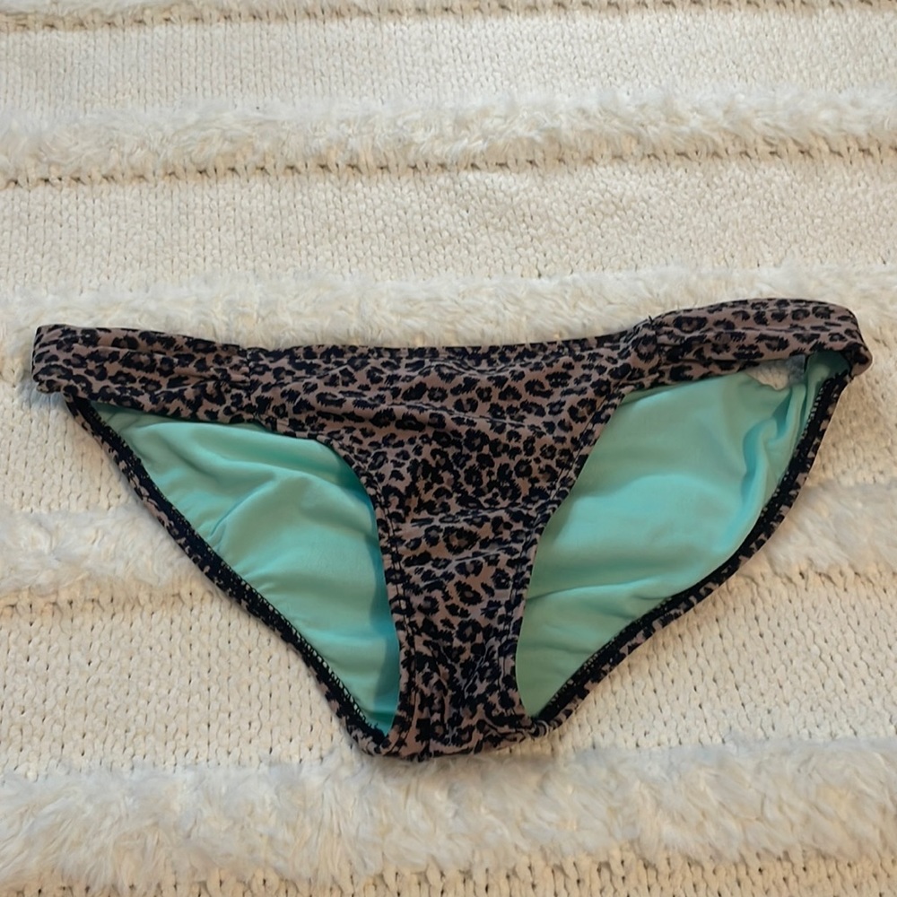 Leopard print bikini swim bottoms women’s S